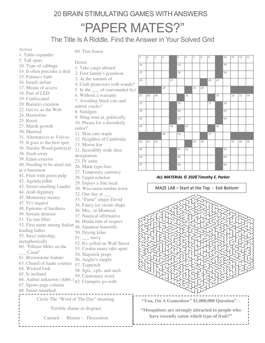 Printable Puzzle Pack sample preview